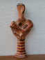Preview: Mykenisches Frauenidol mit Kleinkind, Phi-Typus, 11 cm, handbemalt, Terrakotta