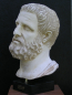 Preview: Hippokrates von Kos, berühmter Arzt, Büste 30 cm, 2,5 kg, schwarzer Marmorsockel