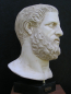 Preview: Hippokrates von Kos, berühmter Arzt, Büste 30 cm, 2,5 kg, schwarzer Marmorsockel