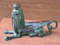 Preview: Oellampe in Form einer Sphinx, Bronze, 12 cm lang, 7 cm hoch, 450 g,
