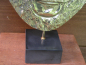 Preview: Agamemnon-Goldmaske Schliemann 20,5 cm, 1 kg, schwarzer Kunstmarmorsockel