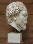 Preview: Demosthenes, Orator, Haupt 38 cm, 6 kg, beiger Kunstmarmorsockel