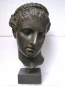 Preview: Sappho von Lesbos, Büste Haupt Originalgröße 48 cm, 6 kg, schwarzer Kunstmarmorsockel