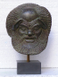 Preview: Satyr- oder Silenhaupt, 20 cm, 1,1 kg, schwarzer Kunstmarmorsockel