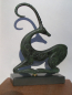 Preview: Antilope Bronze 17,7 cm hoch 12,5 cm breit, 700 g, schwarzer Kunststeinsockel