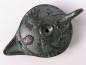 Preview: Oellampe aus Bronze mit Eulenmotiv, 11,7 cm lang, 7,6 cm breit, 5,5 cm hoch, 450 g Gewicht