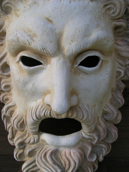 Theater mask philosopher replica museum Athen, 38 cm, 2,6 kg