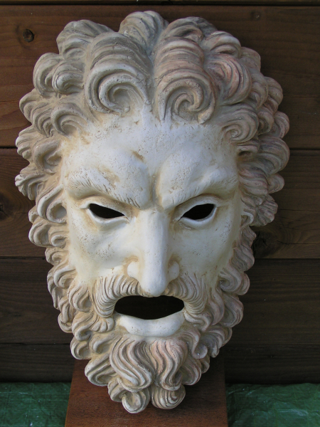 Theater mask philosopher replica museum Athen, 38 cm, 2,6 kg