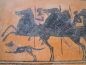 Fresco olympic riders replica greek, handpainted, 36 x 19 cm, 1 kg