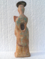 Preview: Tanagra-Statuette aus Boiotien mit Tholia, handbemalt, 17 cm, 0,2 kg, Terrakotta