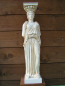 Karyatide vom Erechtheion, Statue 52 cm, 3,6 kg, beiger Marmorsockel