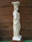 Karyatide vom Erechtheion, Statue 52 cm, 3,6 kg, beiger Marmorsockel
