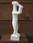 Aulos-Spieler von den Kykladen, 23 cm, 1 kg, beiger Kunstmarmorsockel