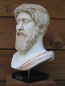 Plutarch, Schriftsteller, auch Historiker, Büste 25 cm, 2 kg, schwarzer Marmorsockel