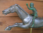 Preview: Jockey von Artemision, Statue 35 cm hoch, 45 cm lang, schwarzer Kunstmarmorsockel