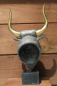 Mobile Preview: Stierkopf-Rhyton aus dem Knossos-Palast in Kreta, 27,4 cm, Breite 14,5 cm, 0,51 kg Gewicht, schwarzer Kunstmarmorsockel