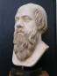 Sokrates - Urgestein der Philosophie, 30 cm, 2,6 kg, schwarzer Marmorsockel
