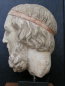 Preview: Homer von Piraeus-Haupt 28 cm, 2,3 kg, schwarzer Marmorsockel