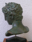 Ephebe Jüngling von Marathon-Büste, wahrscheinlich Hermes, 25 cm, 1,8 kg, schwarzer Marmorsockel