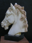 Preview: Pferdekopf vom Parthenon, 23 cm, 1,7 kg, schwarzer Marmorsockel