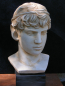 Mobile Preview: Antinoos, Geliebter Kaiser Hadrians, Bueste 21 cm, 1,2 kg, schwarzer Marmorsockel
