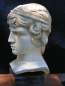 Mobile Preview: Antinoos, Geliebter Kaiser Hadrians, Bueste 21 cm, 1,2 kg, schwarzer Marmorsockel