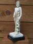 Asklepios-Statue, Heilgott,  23,5 cm, 0,8 kg, schwarzer Marmorsockel