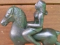 Preview: Reiterdarstellung aus Bronze, Dodona, wahrscheinlich Dioskuren, 14 cm hoch, 11 cm breit, 0,8 kg