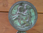 Handspiegel Bronze, Rückseite erotisches Motiv, 27 cm, 850 g