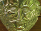 Mobile Preview: Agamemnon-Goldmaske Schliemann 20,5 cm, 1 kg, schwarzer Kunstmarmorsockel