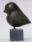 Eulenreplik, Symbol der Göttin Athena, 11 cm, 400 g, schwarzer Kunstmarmorsockel
