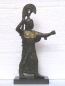 Mobile Preview: Athena Promachos-Statue 28 cm, 850 g, schwarzer Kunstmarmorsockel