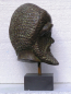Satyr- oder Silenhaupt, 20 cm, 1,1 kg, schwarzer Kunstmarmorsockel