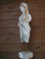 Kore-Statue Mädchen-Statue 80 cm  8 kg beiger Kunstmarmorsockel