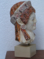 Preview: Kore head replica, 21 cm, 1 kg, hand coloured, beige artificial marble base