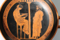 Preview: Themis und Aigeus-Kylix, handbemalt, Antikensammlung Berlin, 29 cm Durchm., 9,5 cm Höhe, 0,8 kg