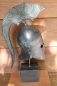 Mobile Preview: Kampfhelm Bronze korinth., 27,5 x 17 cm mit Lophos, Kunstmarmors., Museumsreplik
