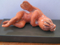 Preview: Sleeping Eros replica, from Pella, 9,4 cm length, high 4,7 cm, artificial marble base