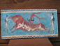 Preview: Stiersprung-Fresko aus dem Knossos-Palast Kreta, handbemalt, 23,8 cm x 11,7 cm, 500 g, zum Aufhängen