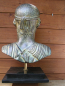 Preview: Wagenlenker von Delphi-Kolossalbüste 48 cm, 17,5 kg, doppelter schwarzer Marmorsockel