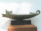 Preview: Triere ship lamp bronze from Acropolis No X 7038 replica, lenght 26,4 cm, 900 g