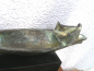 Mobile Preview: Bronzelampe als Trireme/Triere von der Akropolis, auf schwarzem Marmorsockel, 26,4 cm lang, 6 cm breit