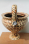 Minoan cup with handle 1.500 B.C., hand painted, height 14,9 cm, 12,6 cm, 420 g weight
