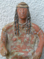 Preview: Tanagra-Statuette sitzend aus Boiotien, Grabbeigabe, 15,5 cm, Terrakotta
