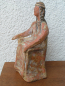 Preview: Tanagra-Statuette sitzend aus Boiotien, Grabbeigabe, 15,5 cm, Terrakotta