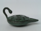 Preview: Oil lamp in antique bronze, motif owl, antique replica, length 11,7 cm, wide 7,6 cm, 5,5 cm high, 450 g