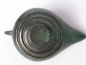 Oellampe aus Bronze mit Eulenmotiv, 11,7 cm lang, 7,6 cm breit, 5,5 cm hoch, 450 g Gewicht