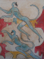 Mobile Preview: Blauen Affen von Akrotiri, handbemaltes Fresko 16 x 12 cm,
