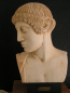 Preview: Apollon von Olympia-Büste 25 cm, 2,4 kg, schwarzer Marmorsockel