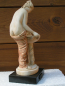 Mobile Preview: Nymphe (Najade) mit Waschschüssel, Statue 23 cm, schwarzer Marmorsockel